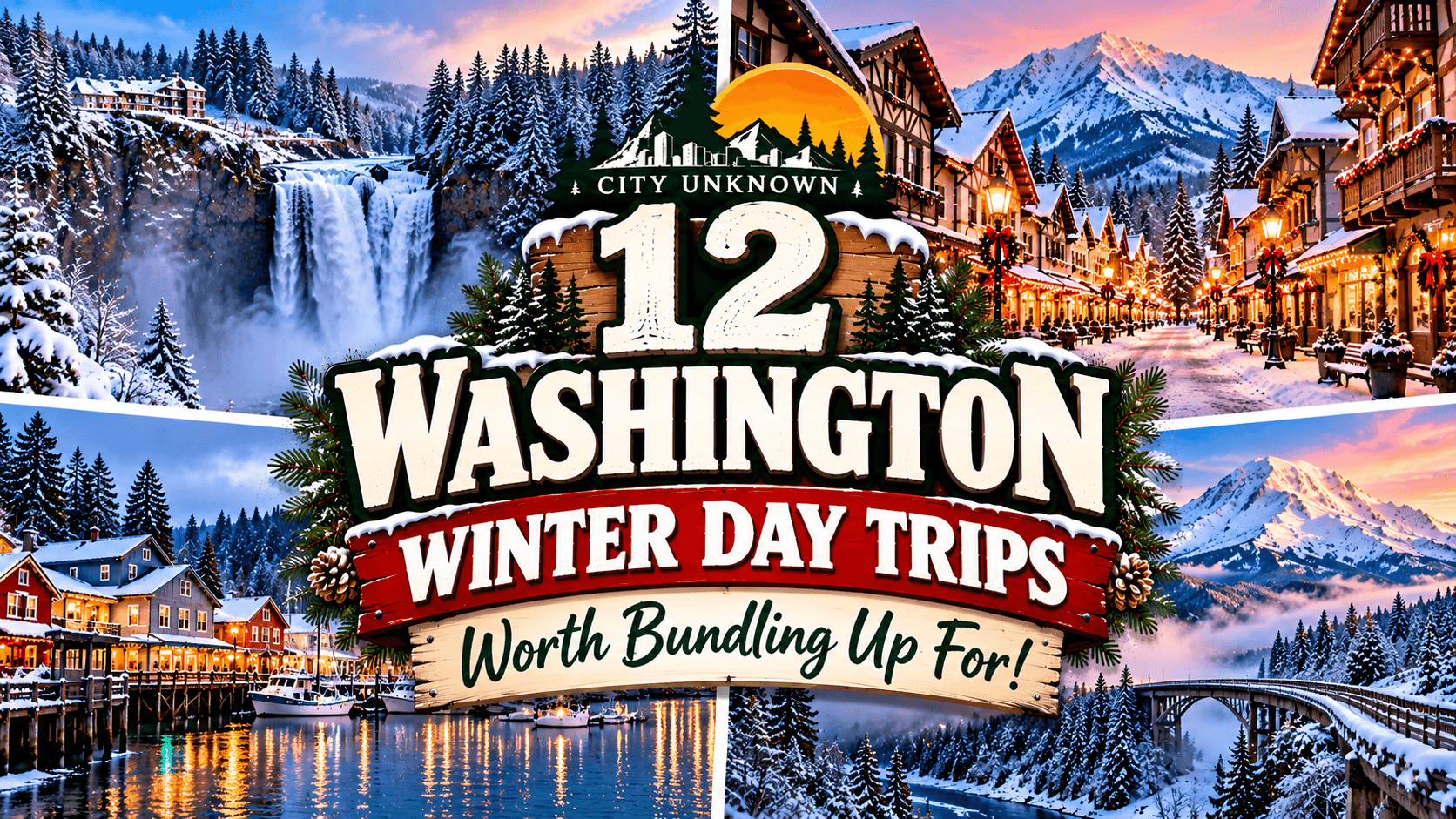 Washington Winter Day Trips Collage